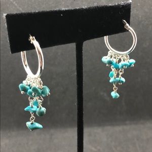 Silver and turquoise earrings